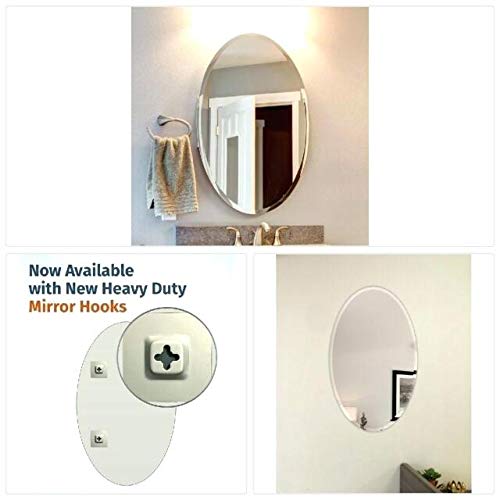 Unbreakable Plastic Sheet New Oval Shape Wall Sticker Mirror for Bathroom