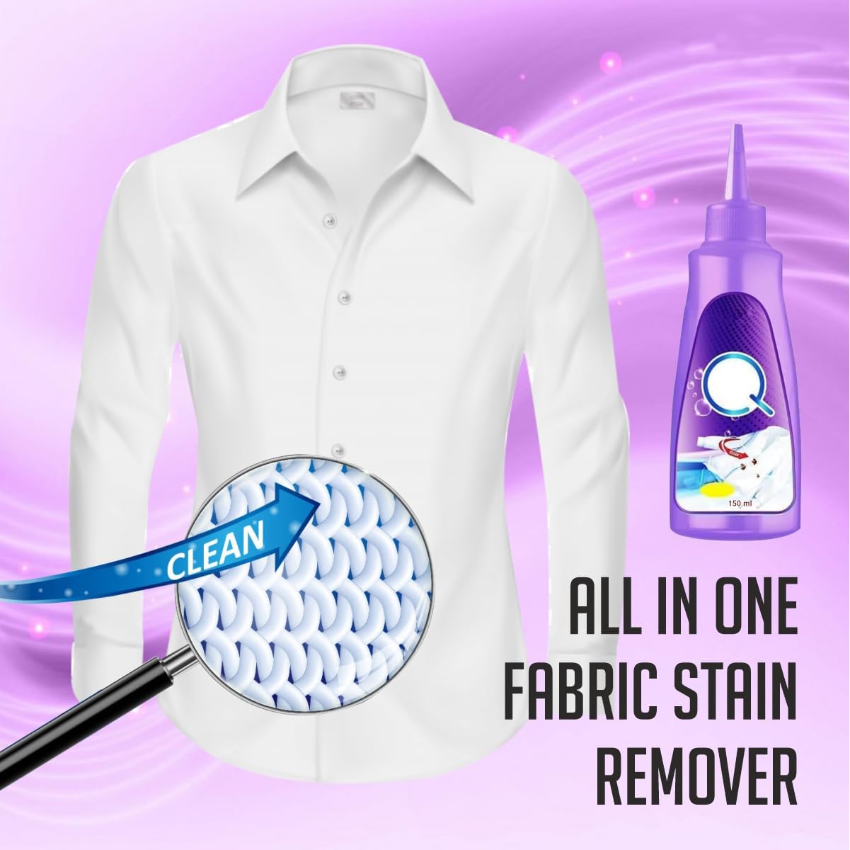 All Color Stain Remover for Clothes – Multi-Purpose Fabric Cleaner (Pack of 2)
