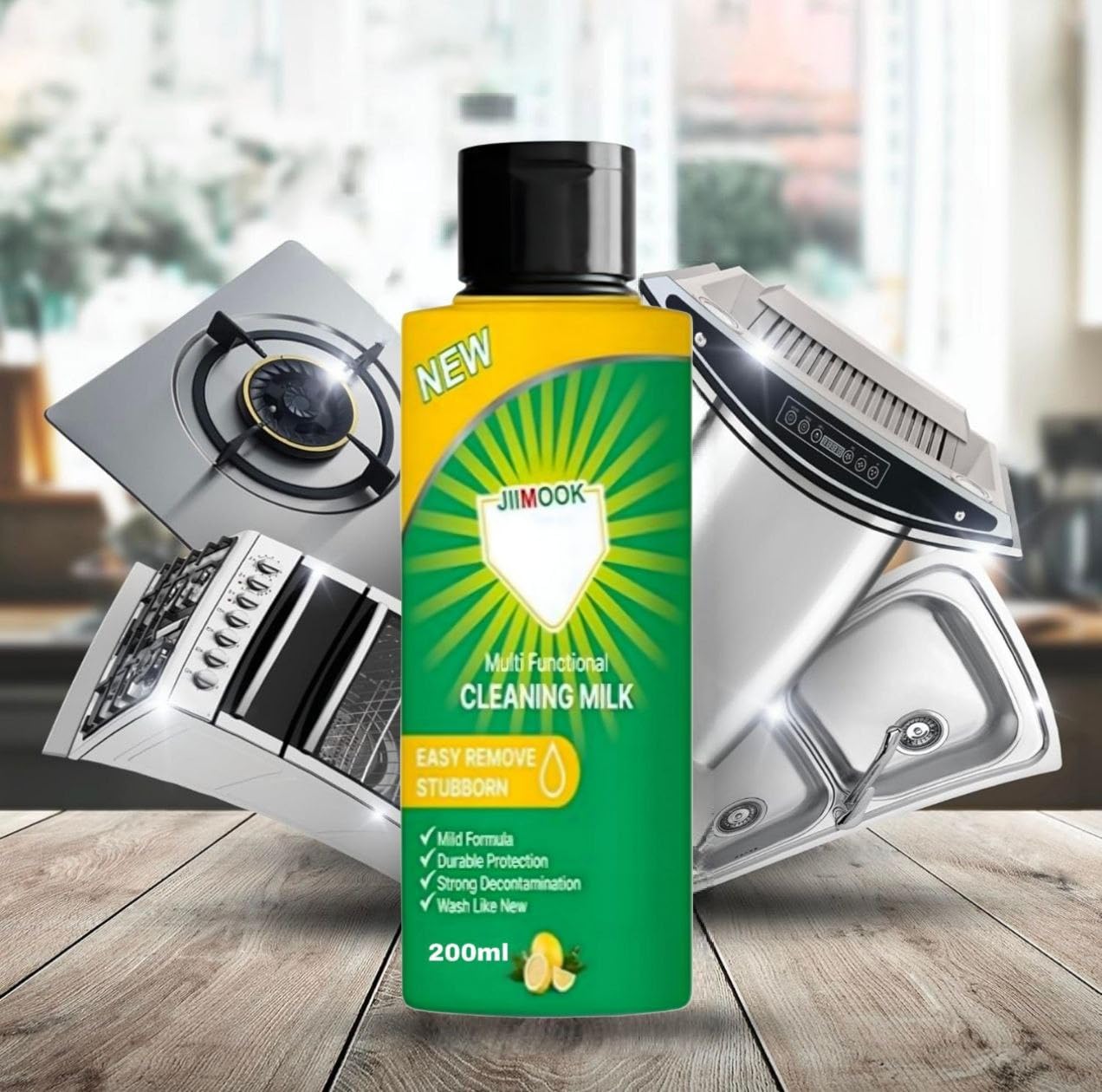 Multipurpose Kitchen & Bathroom Cleaning Agent (Pack of 4)
