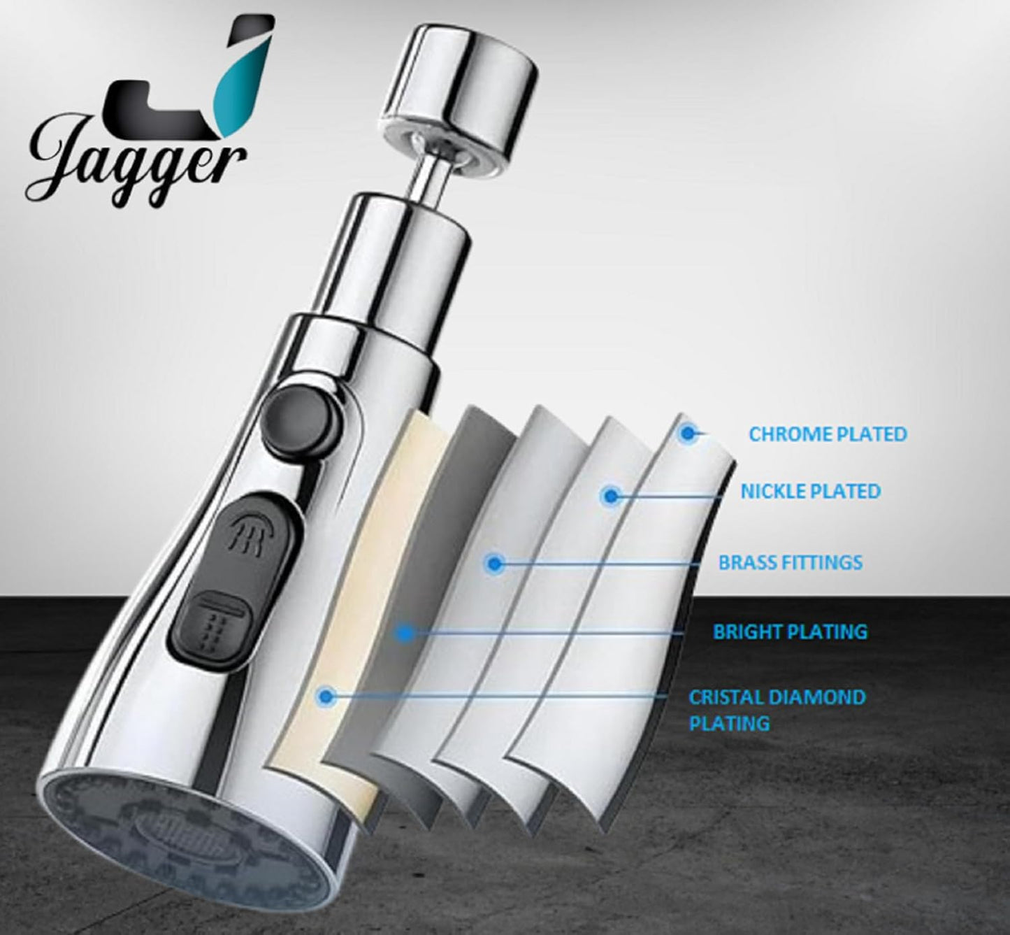 3 Modes Kitchen Faucet Spray Head Water Saving 360 Swivel Ball Nozzle Tap