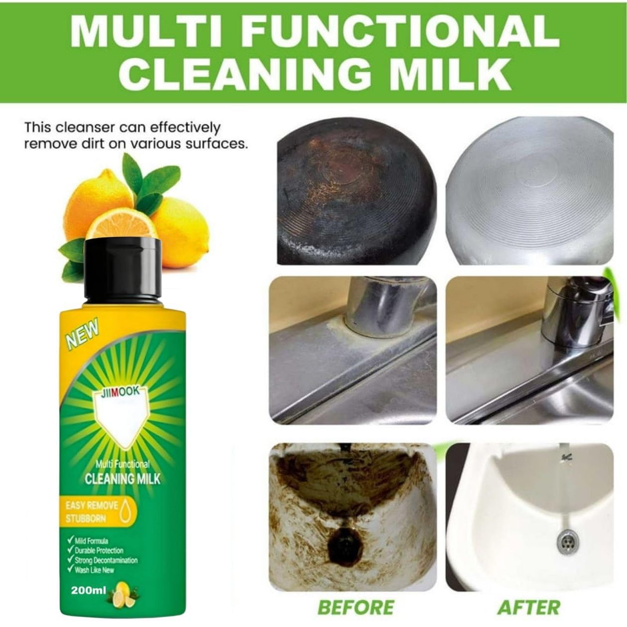 Multipurpose Kitchen & Bathroom Cleaning Agent (Pack of 4)
