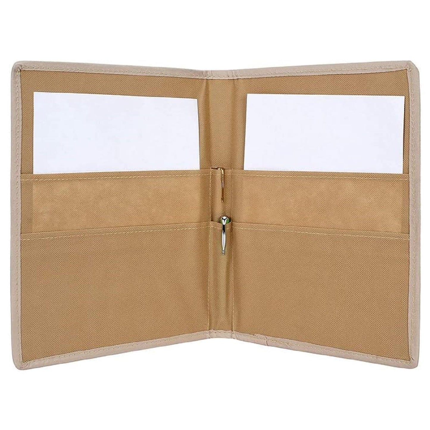 Printed Fabric File Folder for Certificate, Document Holder, Jute Conference Folder (Size: A4, Color: Multicolor Warli Printed) (Pack of 2)