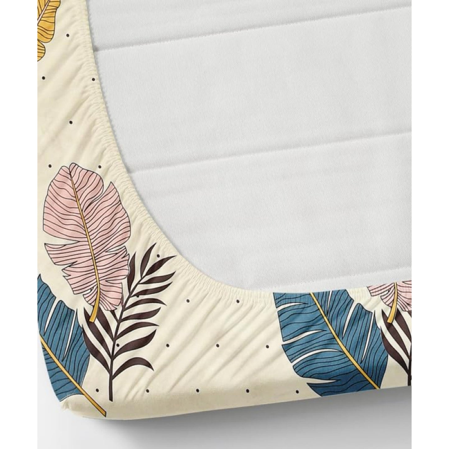 Microfiber King Printed Fitted Bedsheet