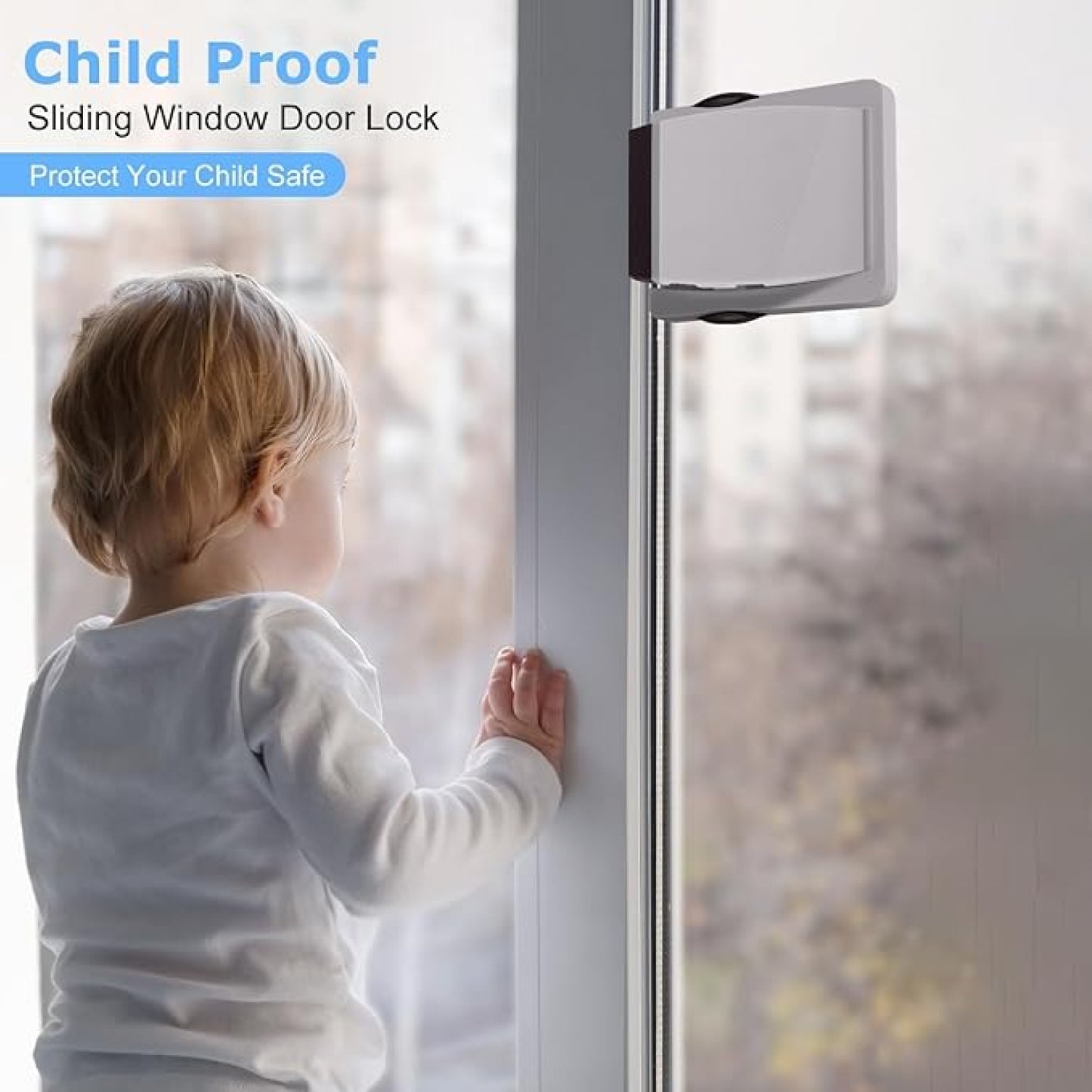 Plastic Child Safe Security Window Door Sash Lock Safety Lever Handle Sweep Latch