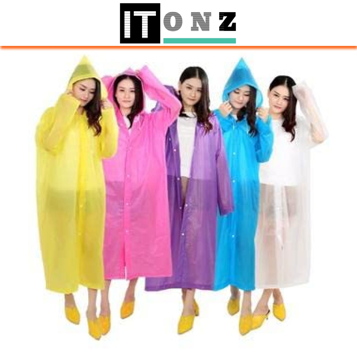 Reusable Wallet Rain Card Rain Coat for Adults - Colour as per availability.