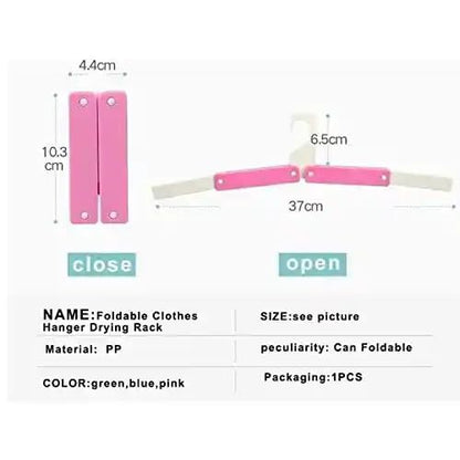 Portable Folding Clothes Hangers, Travel Hangers, Outdoor Hangers, Travel Accessories Foldable Clothes Drying Rack for Travel (Random Color) Pack of 4 Multicolour