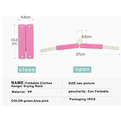 Portable Folding Clothes Hangers, Travel Hangers, Outdoor Hangers, Travel Accessories Foldable Clothes Drying Rack for Travel (Random Color) Pack of 4 Multicolour