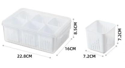 Food Storage Containers With Lids Airtight,6-In-1 Storage Box Kitchen Scallion Storage Box