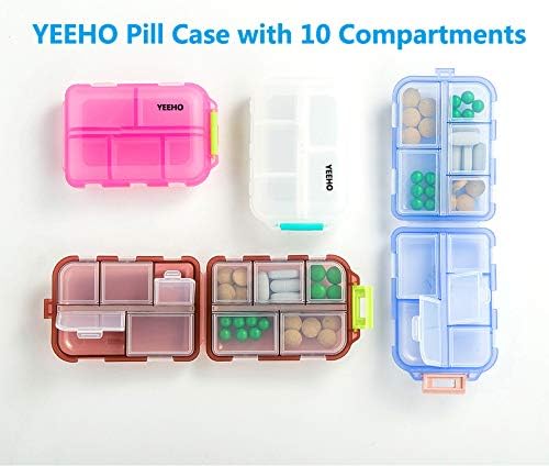 Multifunctional Pill Box, Portable Small Weekly Travel Pill Organizer