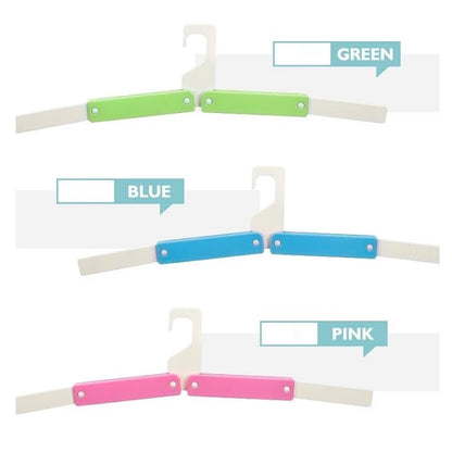 Portable Folding Clothes Hangers, Travel Hangers, Outdoor Hangers, Travel Accessories Foldable Clothes Drying Rack for Travel (Random Color) Pack of 4 Multicolour