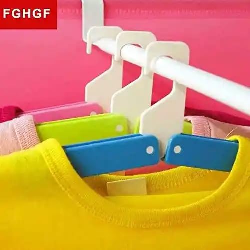 Portable Folding Clothes Hangers, Travel Hangers, Outdoor Hangers, Travel Accessories Foldable Clothes Drying Rack for Travel (Random Color) Pack of 4 Multicolour