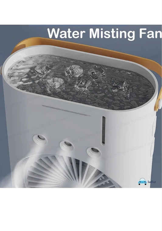 Portable Fan Double Ended Spray Fan Desk Fan with Cooler USB Rechargeable Mini Desktop Table Cooling Fan