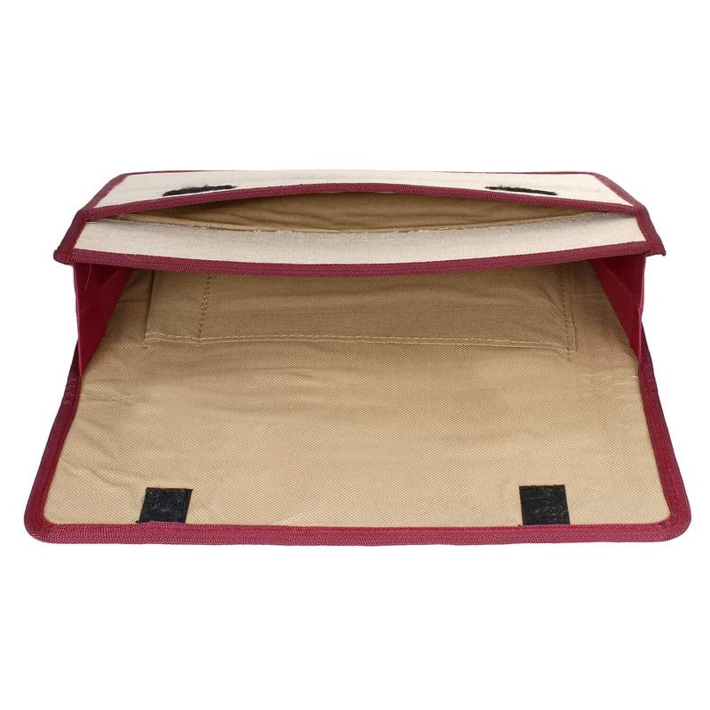 Jute Bag File Folder for Certificates and Important Documents Folder, Conference Folder, Document Organiser (Maroon)