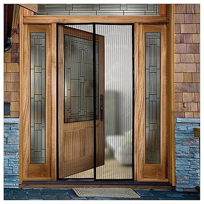 Magic Mesh Magnetic Mosquito Screen Door Net Curtain with Magnets Reinforced Polyester Mesh Curtain