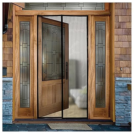 Magic Mesh Magnetic Mosquito Screen Door Net Curtain with Magnets Reinforced Polyester Mesh Curtain