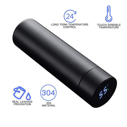Temperature Water Bottle | Smart Vacuum Insulated Thermos Water Bottle  (Pack of 2)