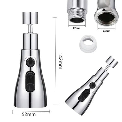 3 Modes Kitchen Faucet Spray Head Water Saving 360 Swivel Ball Nozzle Tap