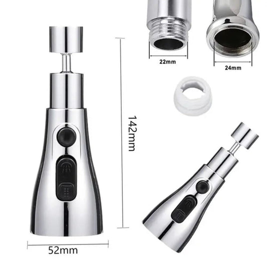 3 Modes Kitchen Faucet Spray Head Water Saving 360 Swivel Ball Nozzle Tap
