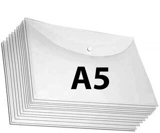 A5 Transparent File Folders – 20 Pack, Premium Document Organizer