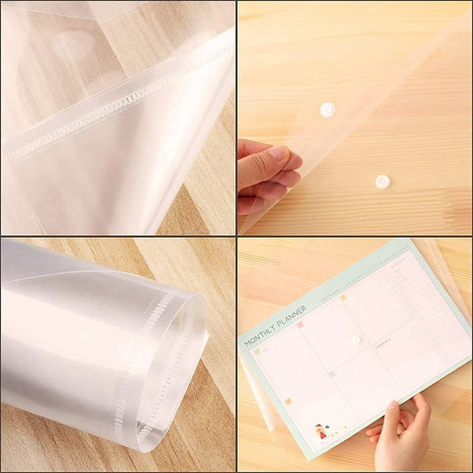 A5 Transparent File Folders – 20 Pack, Premium Document Organizer