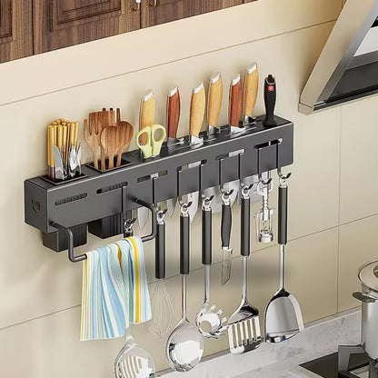 Kitchen Shelf Stainless Steel Floating Shelves Wall Mount Knife Holder
