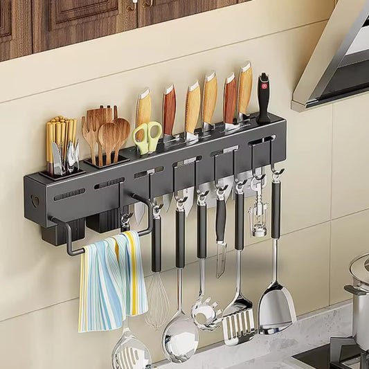 Kitchen Shelf Stainless Steel Floating Shelves Wall Mount Knife Holder