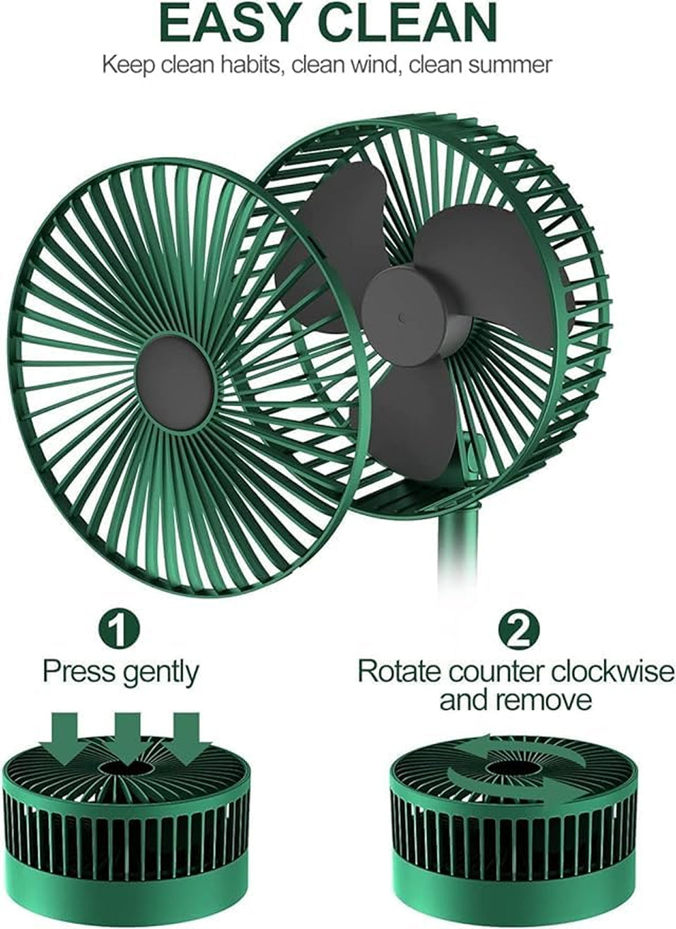Mini Foldable USB Rechargeable Desk Fan Electric Desktop Fan