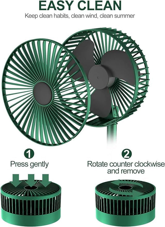 Mini Foldable USB Rechargeable Desk Fan Electric Desktop Fan