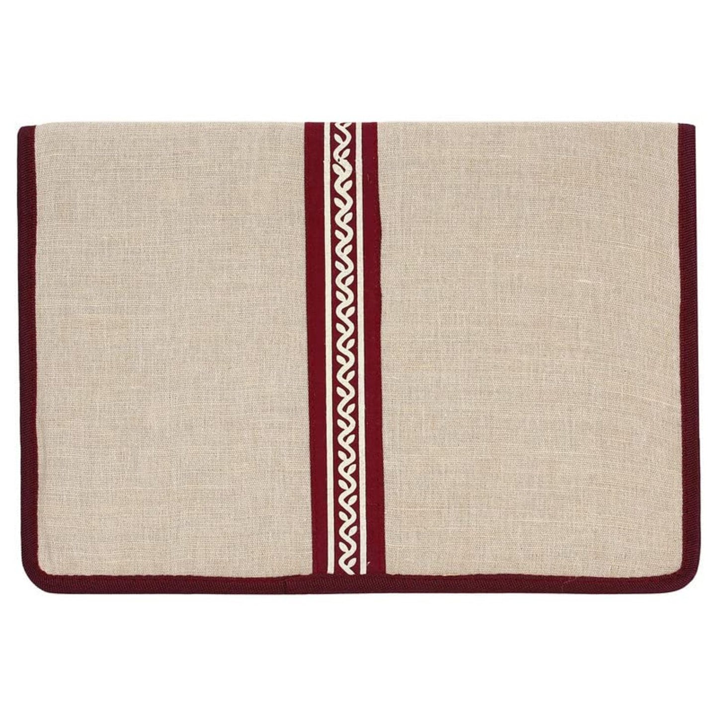 Jute Bag File Folder for Certificates and Important Documents Folder, Conference Folder, Document Organiser (Maroon)