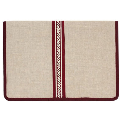 Jute Bag File Folder for Certificates and Important Documents Folder, Conference Folder, Document Organiser (Maroon)