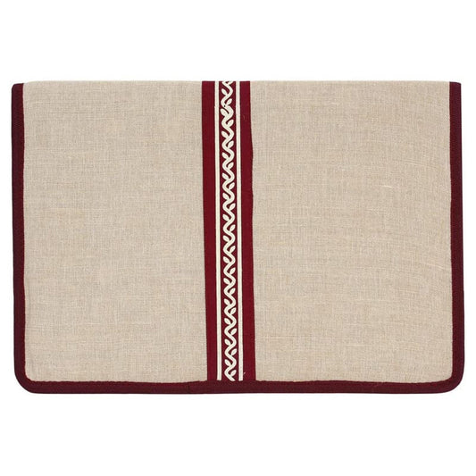 Jute Bag File Folder for Certificates and Important Documents Folder, Conference Folder, Document Organiser (Maroon)