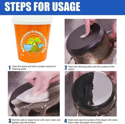 Multi-Purpose Coconut Oil Cleaning & Polishing Paste (Pack Of 1 )