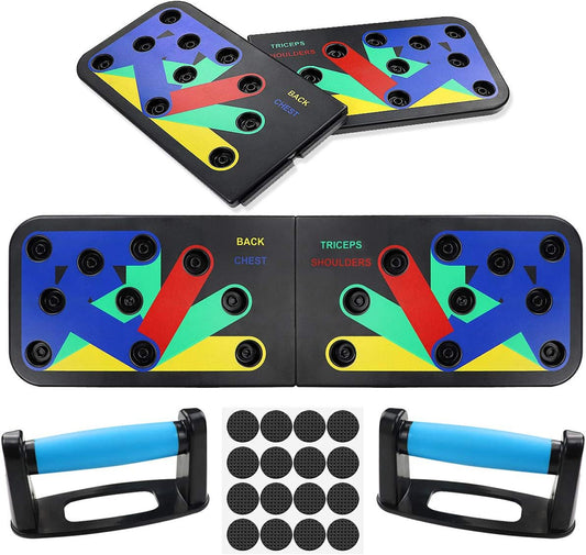 Push Up Rack Board Men Women 9 in 1 Body Building Fitness Exercise Workout Push-up Stands