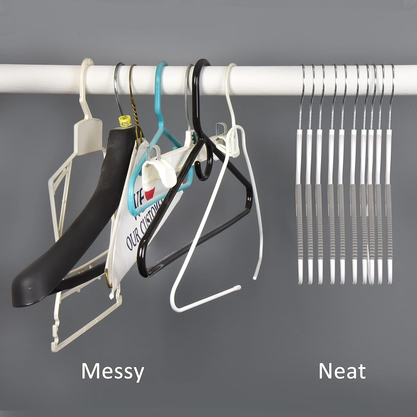 Anti-slip clothes hanger, multi-purpose household clothes hanger (Pack of 4)
