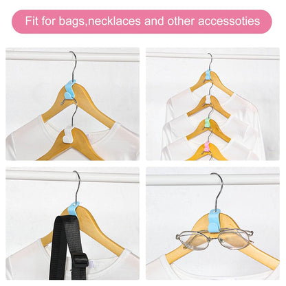 30 Pcs Clothes Hanger Connector Hooks Space Saving Hanger Extender
