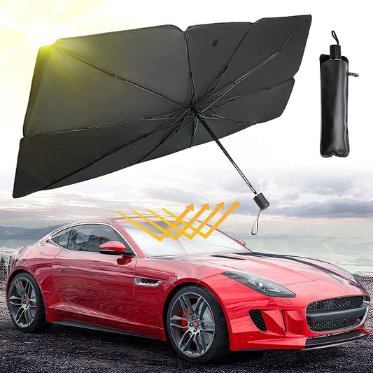 Car Windshield Sun Shade Umbrella – Foldable UV Protection for Car Interiors