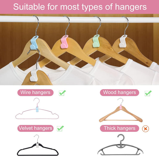 30 Pcs Clothes Hanger Connector Hooks Space Saving Hanger Extender