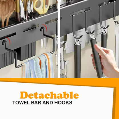 Kitchen Shelf Stainless Steel Floating Shelves Wall Mount Knife Holder