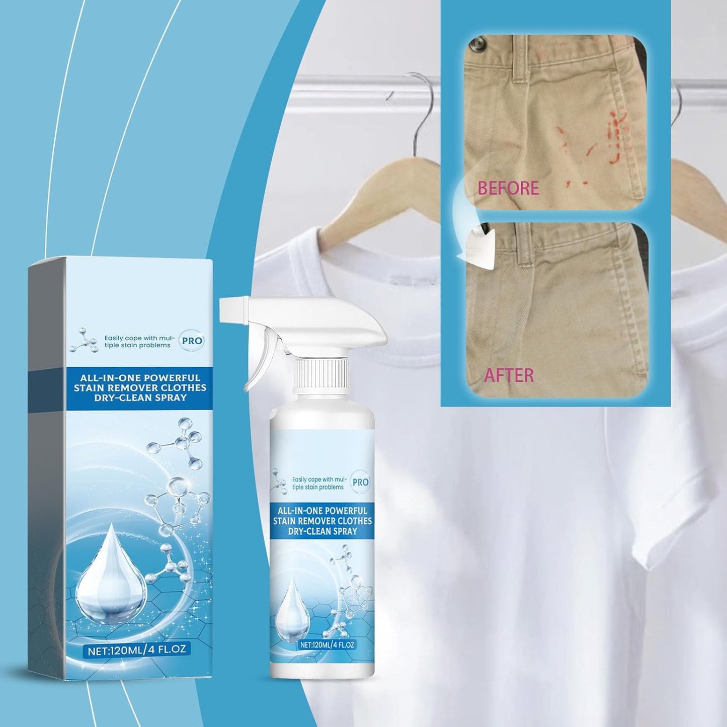 Deep Cleaning for Clothes, Shoes, Kitchen, Cars, Furniture (Pack of 2)