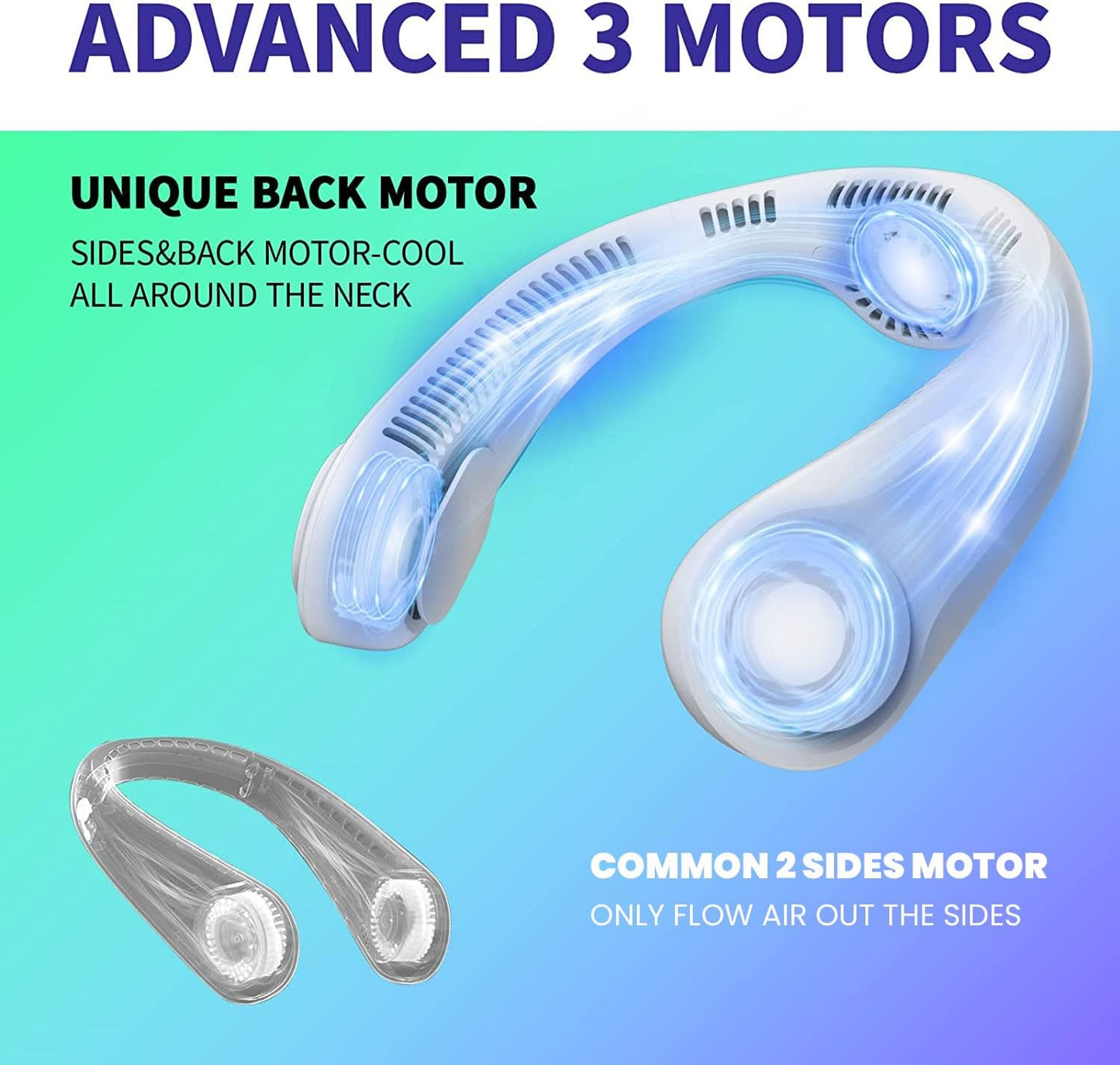 Portable Neck Fan, Hands Free Bladeless Fan