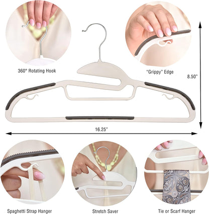 Anti-slip clothes hanger, multi-purpose household clothes hanger (Pack of 4)