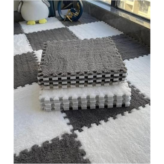 Buy Interlocking Carpet Tiles Mat (6 Pcs) – Anti-Slip, Washable, Easy to Install