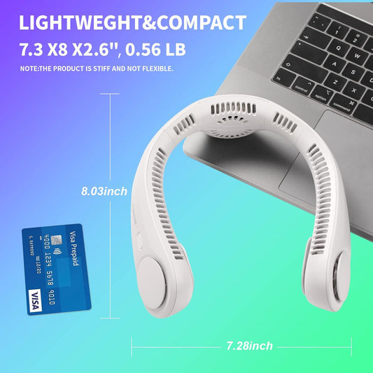 Portable Neck Fan, Hands Free Bladeless Fan