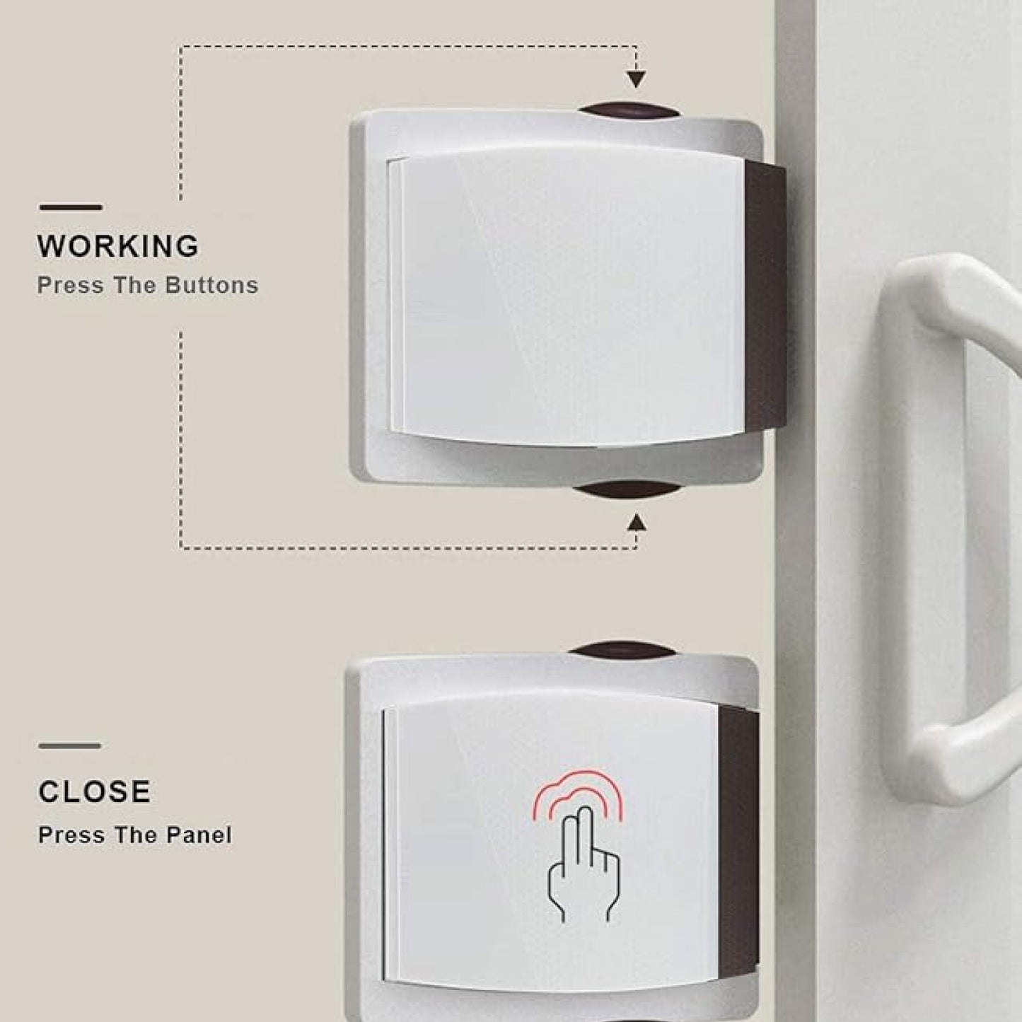 Plastic Child Safe Security Window Door Sash Lock Safety Lever Handle Sweep Latch