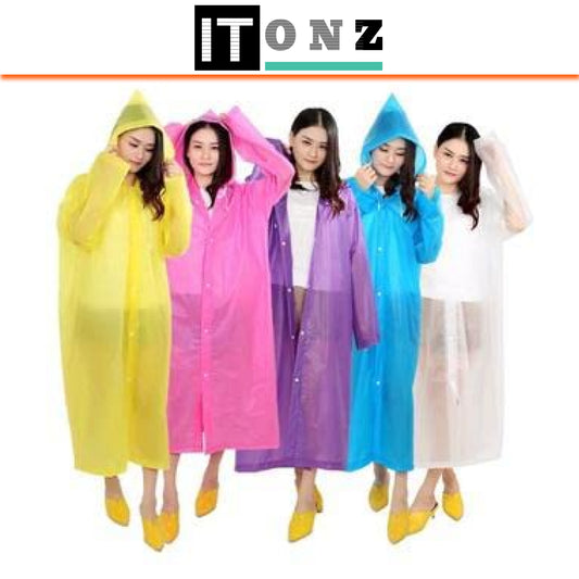 Reusable Wallet Rain Card Rain Coat for Adults - Colour as per availability.