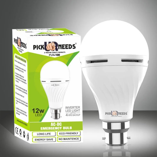 Rechargeable LED Inverter AC/DC Bulb 12W B22 D 4 hrs Bulb Emergency Light